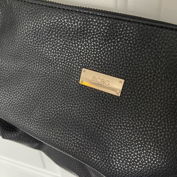 BCBG “PARIS” Black Bag/Gold Accents. Beautiful/Barely Used - Picture 2 of 3